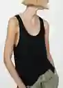 Top Bobar Negro Talla S Mujer Mango