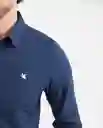 Camiseta Oxford Masculino Azul Medianoche Ultra Oscuro L Chevignon