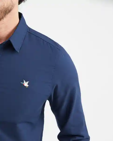Camiseta Oxford Masculino Azul Medianoche Ultra Oscuro L Chevignon