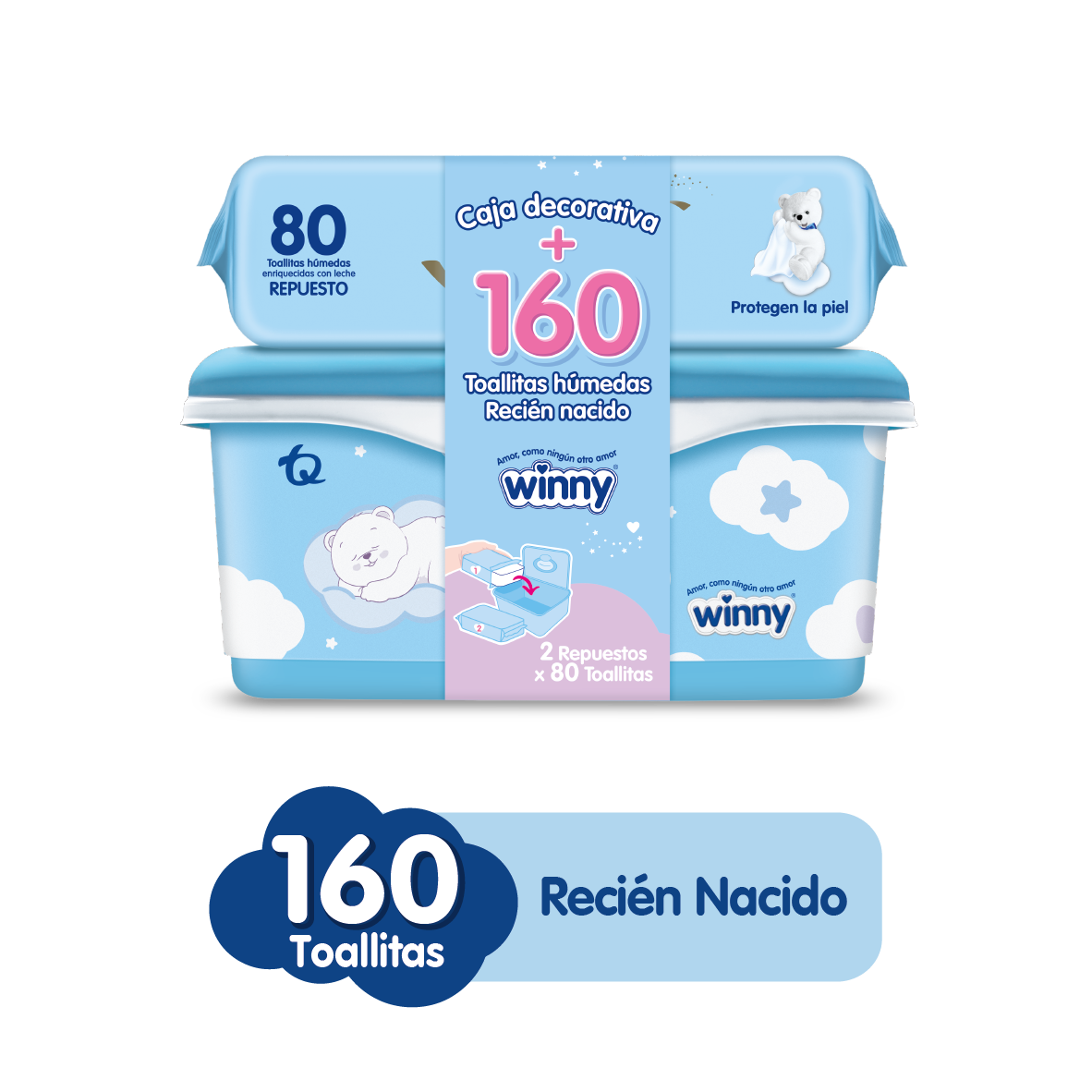 Winny Toallitas Húmedas Recién Nacido 160 und