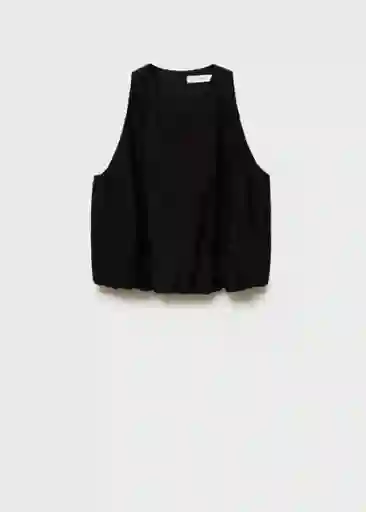 Top Jess Negro Talla L Mujer Mango