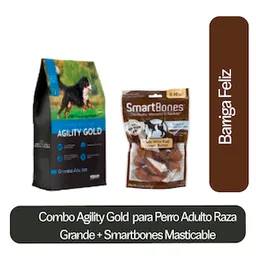 Combo Agility Gold Raza Grande + Smartbones Hueso Masticable