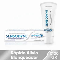 Crema dental Sensodyne Rápido Alivio Blanqueador x 100gr,