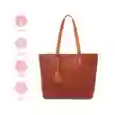 Bolso Clásico Tipo Piel Texturizado Café Miniso