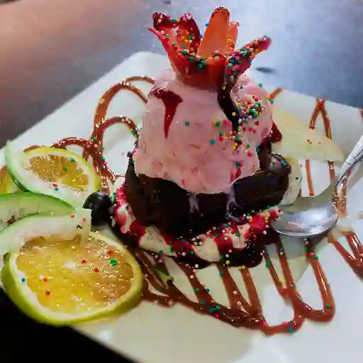 Brownie con Helado