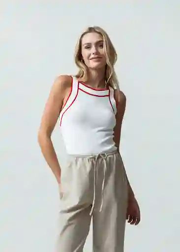 Esqueleto Tejido Mujer Crudo Puro Claro Talla L 082G026 Naf Naf