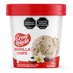 Crem Helado Helado Sabor a Vainilla Chips