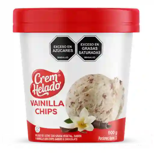 Crem Helado Helado Sabor a Vainilla Chips