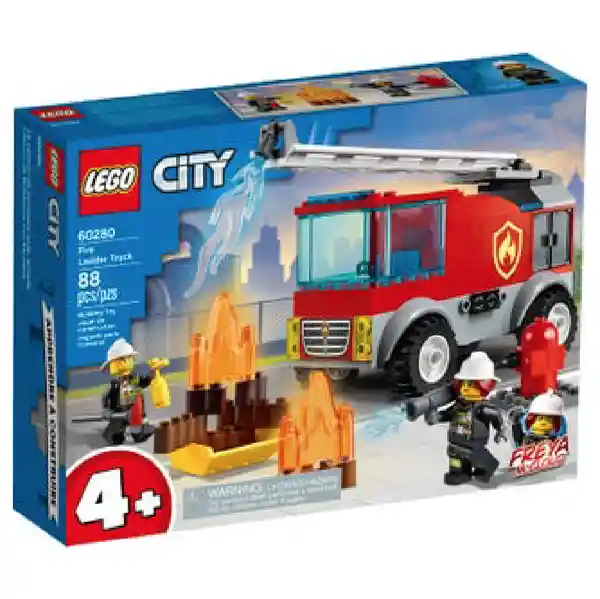 Lego Set de Construcción City Camión de Bomberos Con Escalera