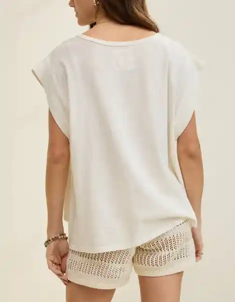 Camiseta Aerie Blanco Talla Medium 3854125 American Eagle