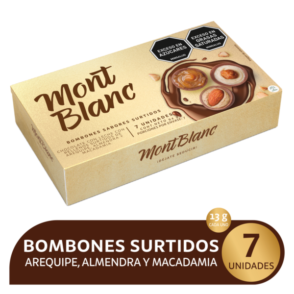 Mont Blanc Bombones de Chocolate Sabores Surtidos 94 g