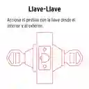 Cerrojo - 2 Llaves Cromo Mate