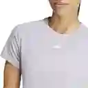 Adidas Camiseta Tr-es Crew Para Mujer Gris Talla L