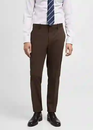 Pantalón París Tabaco Talla 38 Hombre Mango