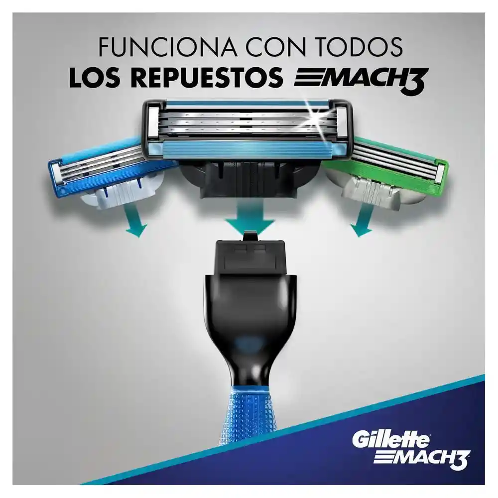 Gillette Kit Máquina Recargables y Gel para Afeitar Mach 3