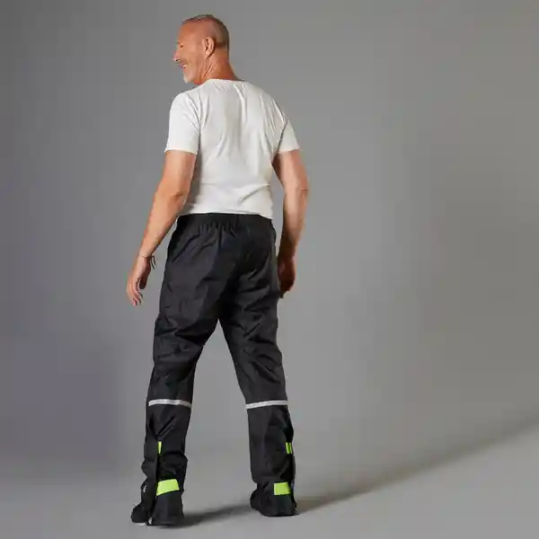 Btwin Pantalón Impermeable Para Ciclismo 100 Negro Talla S