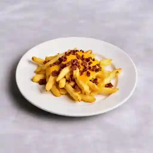 Papas Con Tocineta Y Cheddar
