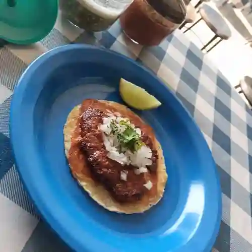 Taco con Costra y Chorizo Mexicano