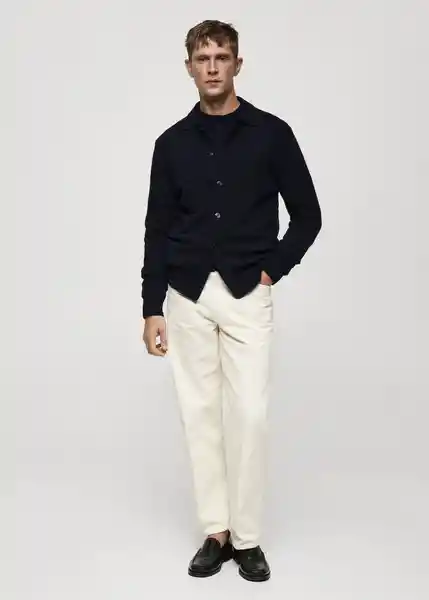 Cárdigan Lotuso Navy Talla M Hombre Mango