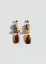 Pendientes Ferni Naranja Talla 99 Mujer Mango