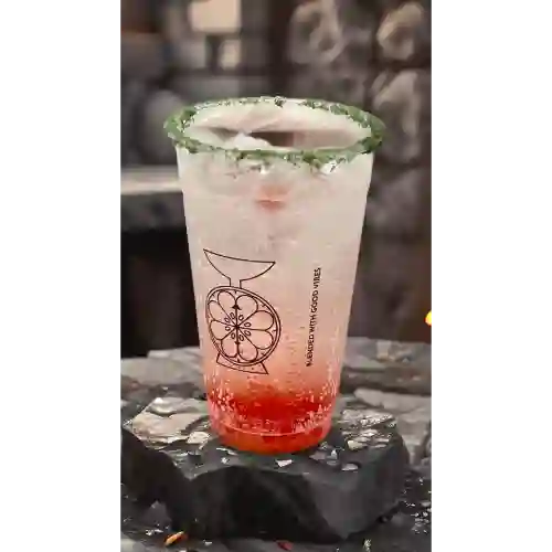 Soda Michelada de Doble Fresa con Perlas