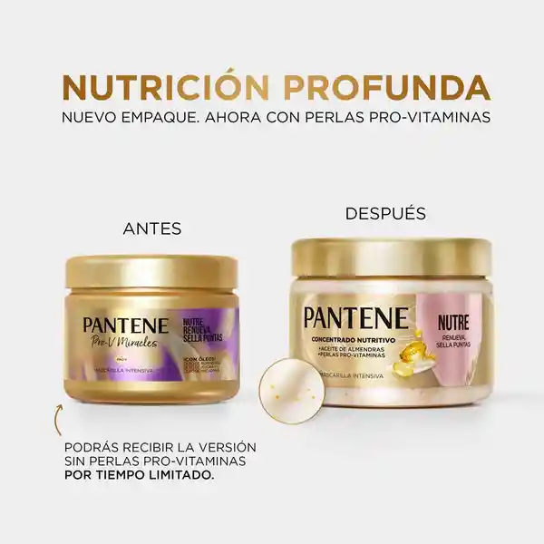 Mascarilla Intensiva Pantene Pro-V Miracles Nutre Renueva Sella Puntas Tratamiento Capilar 300 ml