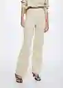 Pantalón Pana Beige Talla 24 Mujer Mango