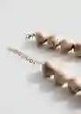 Collar Amelia Beige Talla 99 Mujer Mango