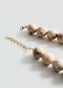 Collar Amelia Beige Talla 99 Mujer Mango