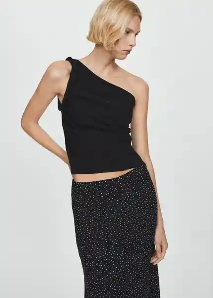 Falda Any Negro Talla M Mujer Mango