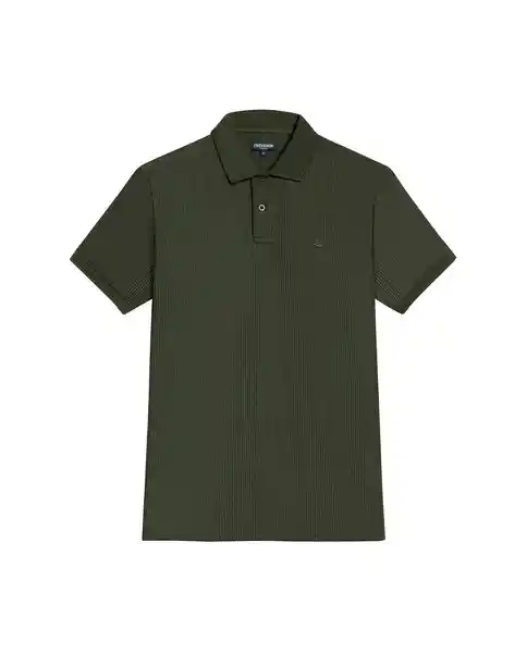 Camiseta Polo Vertical Verde Soldado Ultraoscuro XS Chevignon