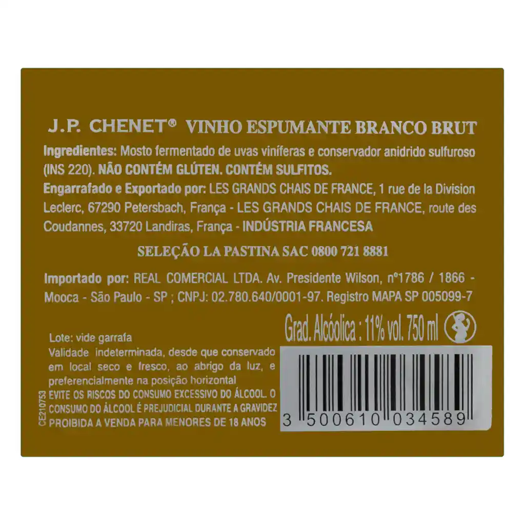 JP Chenet  Vino Espumante Blanc de Blancs Brut