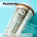 Miniso Vaso de Plastico Con Pitillo Panda Escandalosos 440 mL