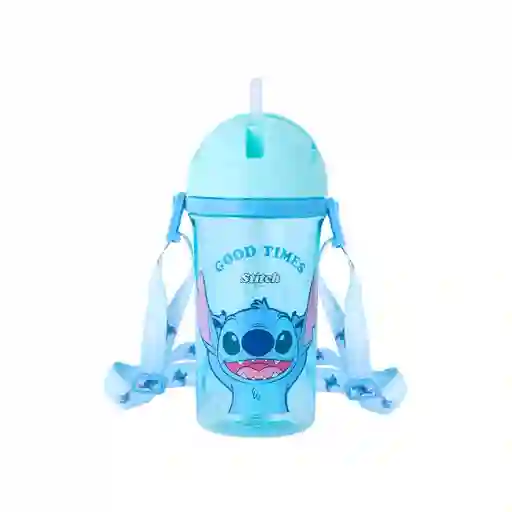 Vaso Pitillo y Correa Hombro Serie Disney Stitch 400 mL Miniso