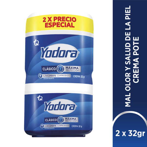 Yodora Clásico Desodorante Máxima Protección 32 g
