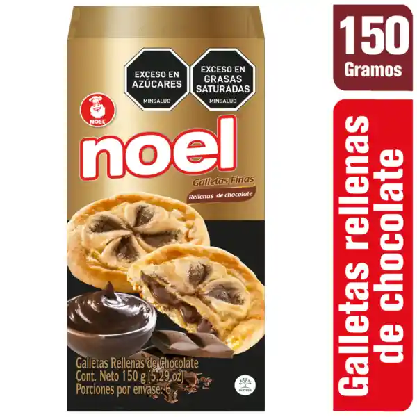 Noel Galletas Finas Rellenas de Chocolate