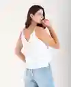 Camisa Clásica De Tiras Crudo Puro Claro Talla M Mujer Naf Naf