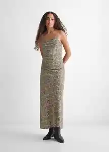 Vestido Dresden Beige Talla 20 Teen Niñas Mango
