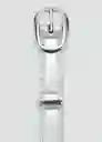 Cinturón Lámina Plata Talla M Mujer Mango