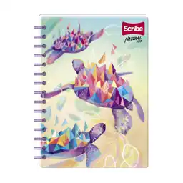 Scribe Cuaderno Argollado Natural Zoo 80 Hojas Cuadriculado