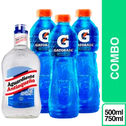 Combo Gatorade Blue 500 mL x 3 Und + Antioqueño Sin Azúcar