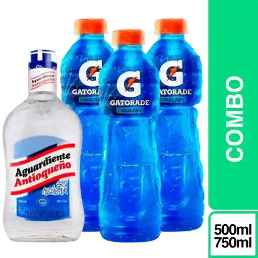 Combo Gatorade Blue 500 mL x 3 Und + Antioqueño Sin Azúcar