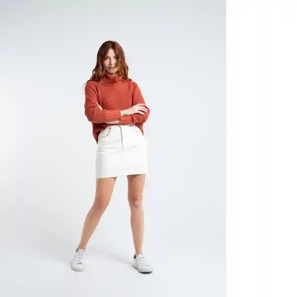  Falda Mora Mujer Crudo Marfil Claro Talla 8 Naf-Naf 