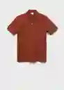 Camiseta Polo Rea Terracota Talla S Hombre Mango