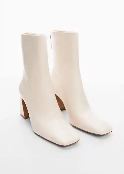 Botines Cami Blanco Talla 39 Mujer Mango