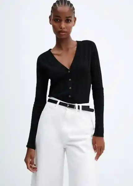 Cárdigan Flurry Negro Talla M Mujer Mango