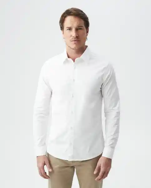 Camisa M/l Premium Blanco Puro Claro Talla Xl Hombre Chevignon