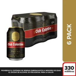 Cerveza Club Colombia Negra - Lata 330 ml x6