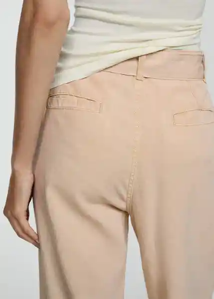 Pantalón Lea Arena Talla M Mujer Mango