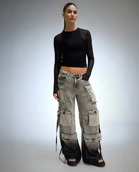 Camisa Mujer Negro Talla L 612G081_NEG190303